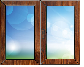 Двухкамерное окно с кашировкой